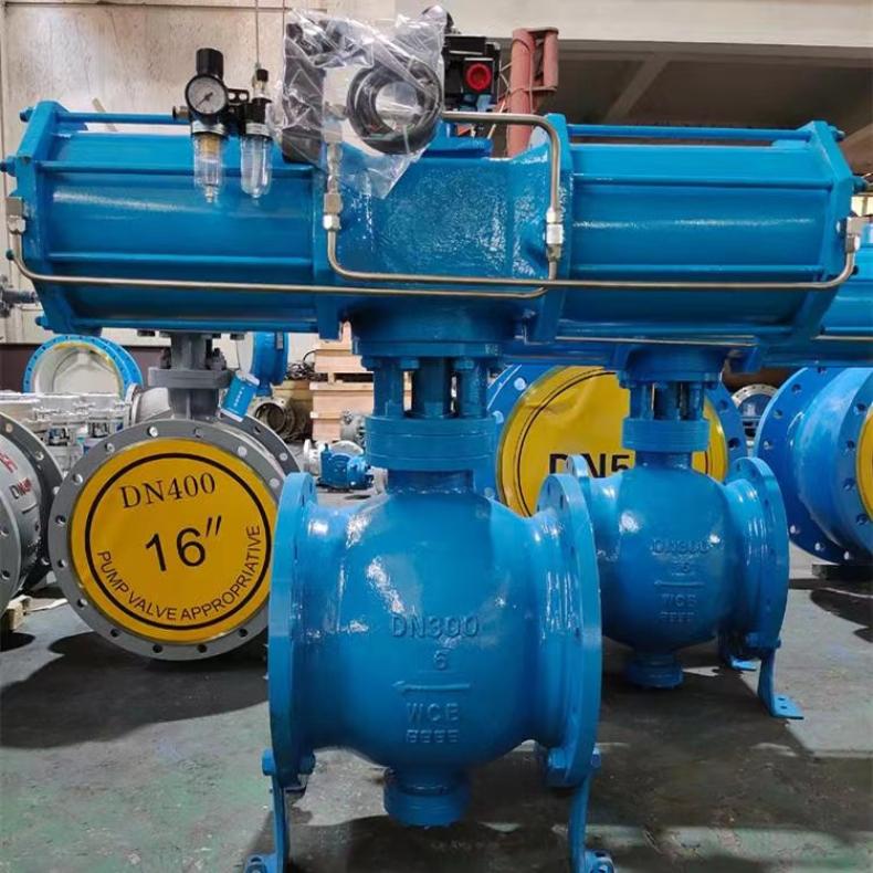 展旭德 PQ640F 气动偏心半球阀 铸钢耐磨耐高温煤灰纸浆灰渣蒸汽调节阀