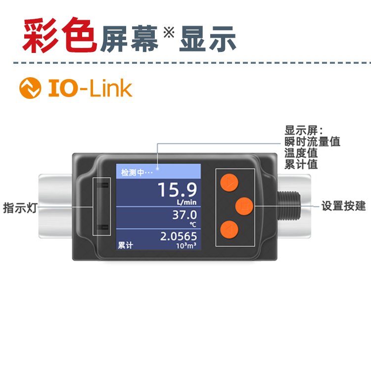 储能冷却液系统用流量传感器 低成本IO-Link工业传感技术