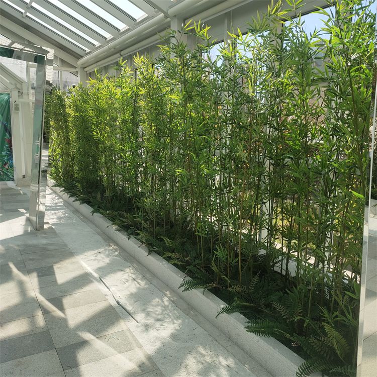 飞昂 室内装饰人造仿真竹子 酒店餐厅绿植造景美化毛竹 2米-7米