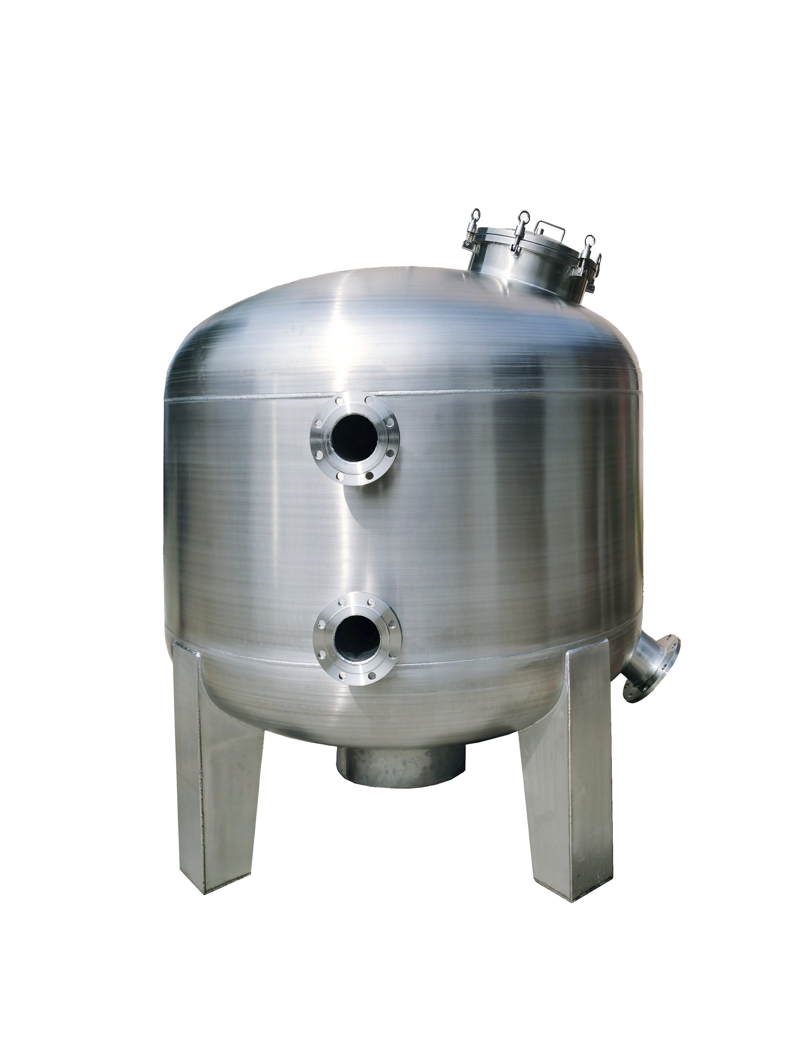 游泳池不锈钢过滤砂缸设备商业侧出沙缸过滤设备