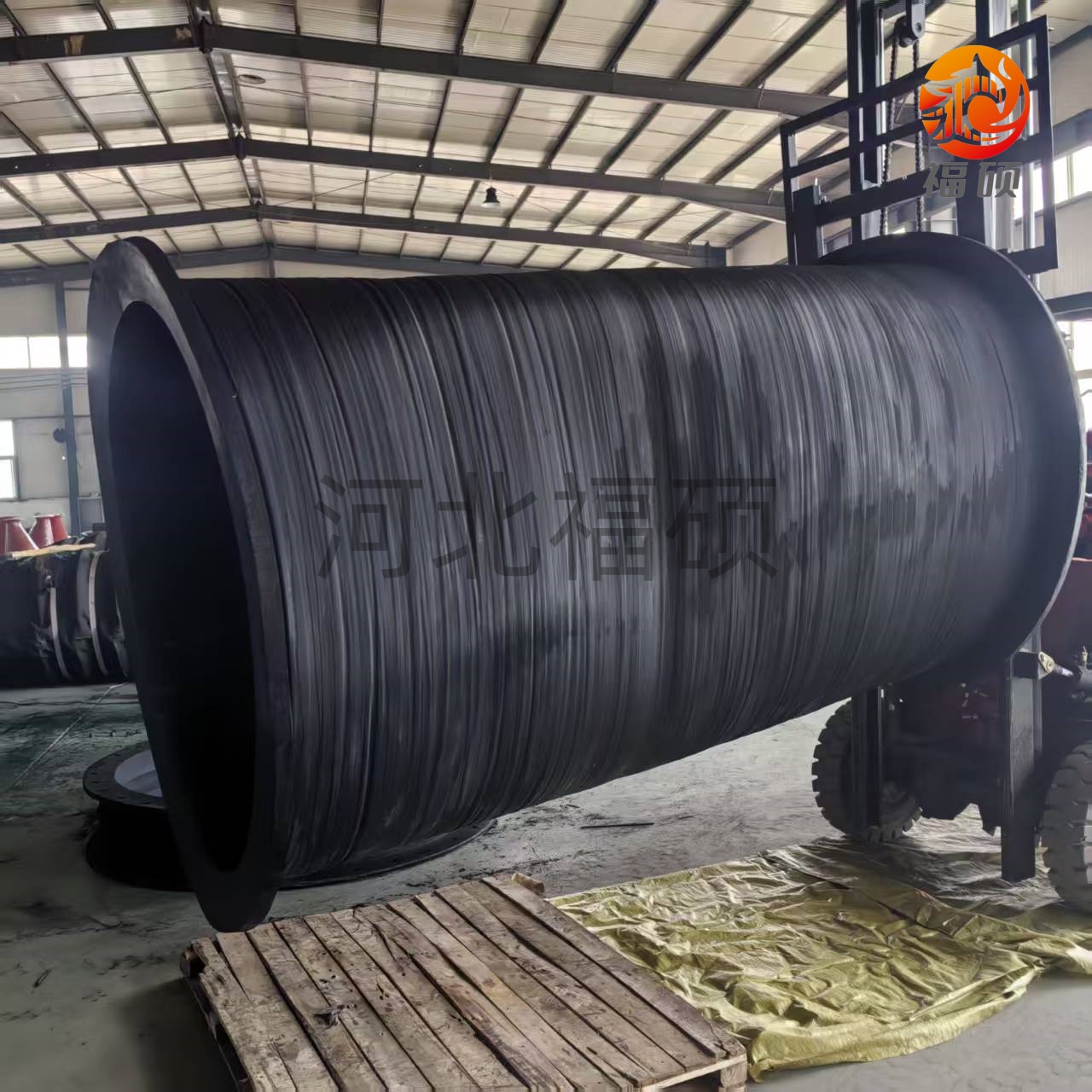 福硕定制 大口径橡胶胶管 直径1.5米管夹阀胶套