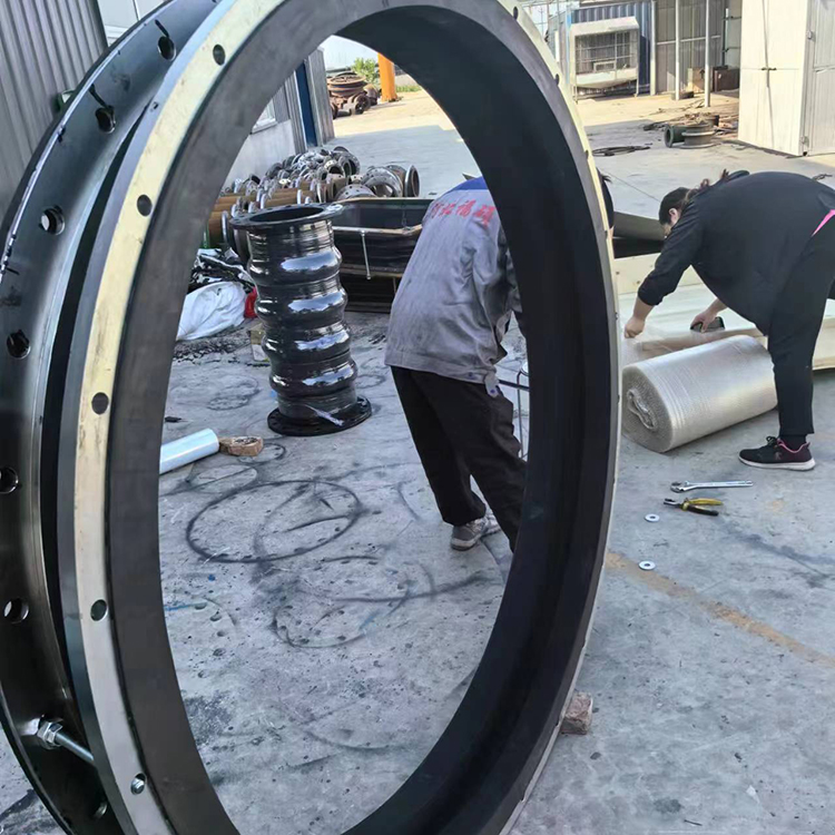 柔弹性橡胶软连接福硕大口径端面全密封减震接头