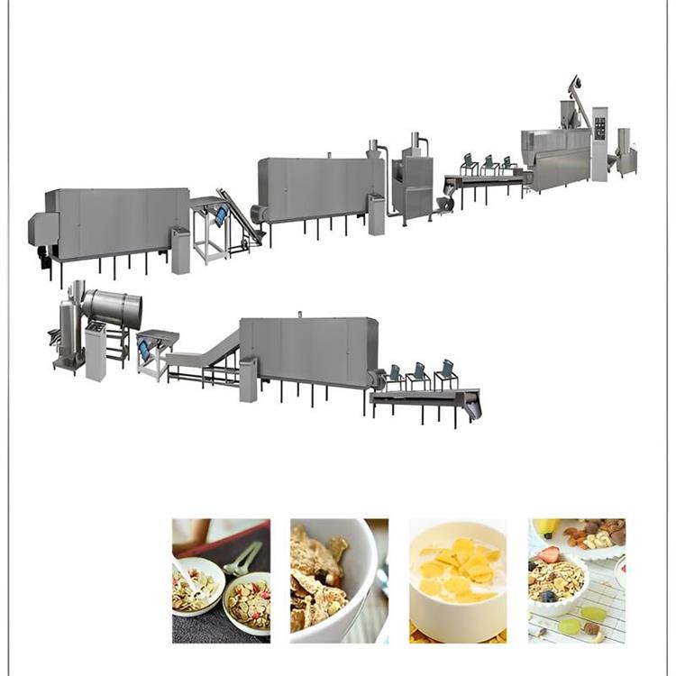 德元玉米片早餐谷物片生产线 全自动玉米片生产线  支持定制