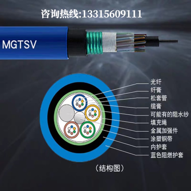 煤矿阻燃通讯光缆 MGTS33-4B 钢丝铠装煤矿通讯光缆 经久耐用 津东莱
