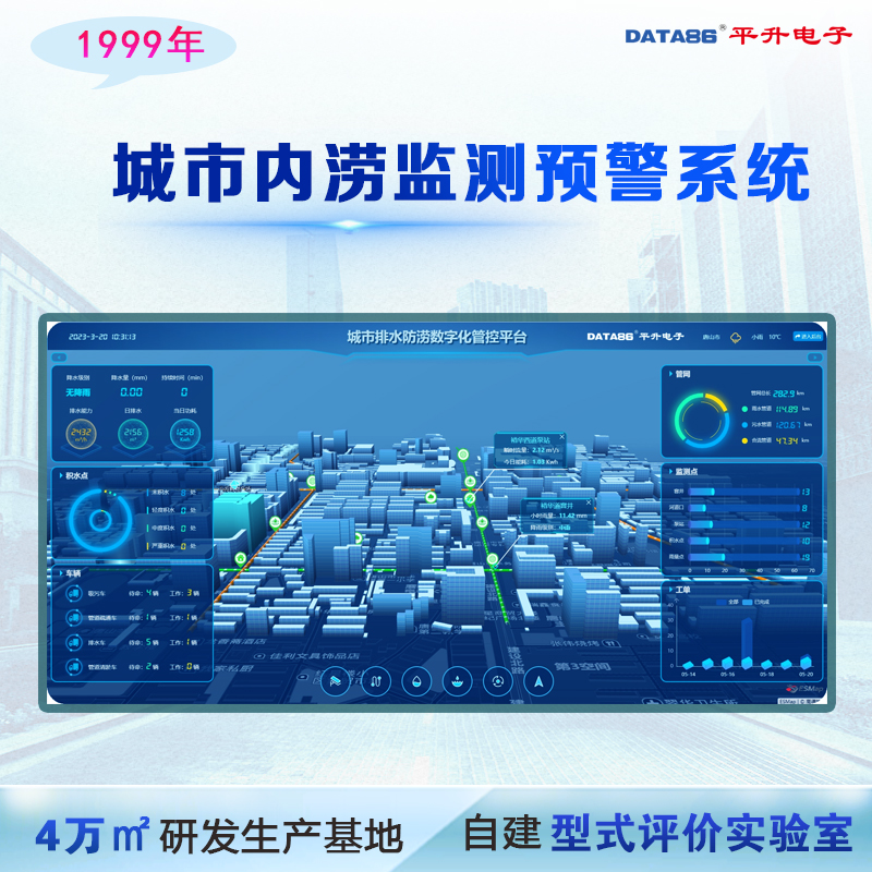 城市防汛预警监测系统 城市排涝监测系统 城市内涝水位监测系统