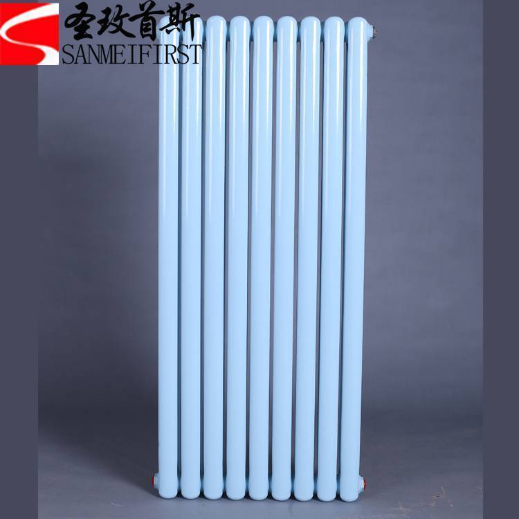 低碳钢钢二柱暖气片 gz213 中心距1130mm 圣玫首斯 卫生间用 水流量大