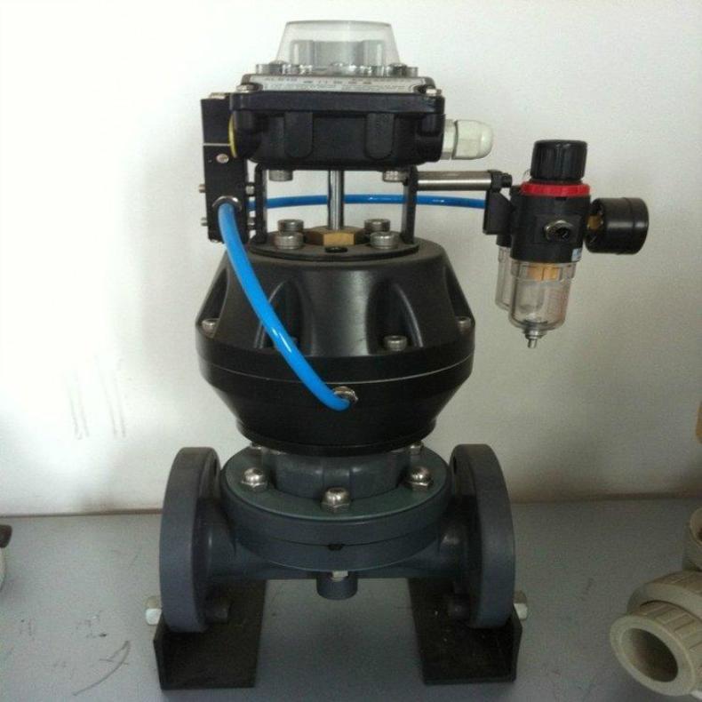 中伟阀门气动盖米塑料隔膜阀 G641F 腐蚀性介质 焊接 常压