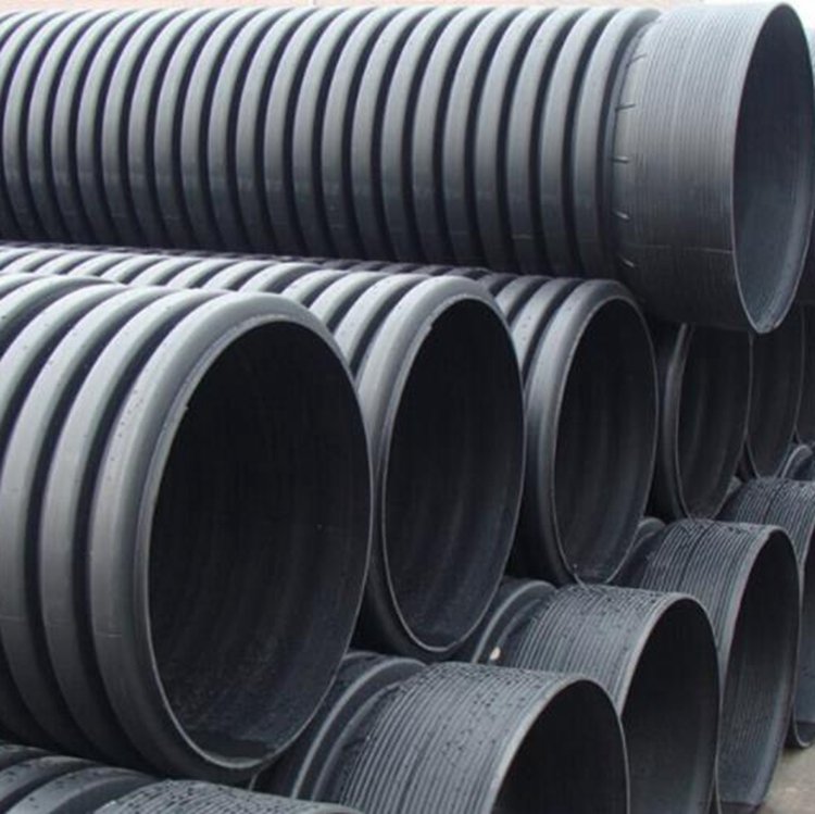 HDPE双壁波纹管 SN8排水管 现货 可定制 PE市政排污管通风管
