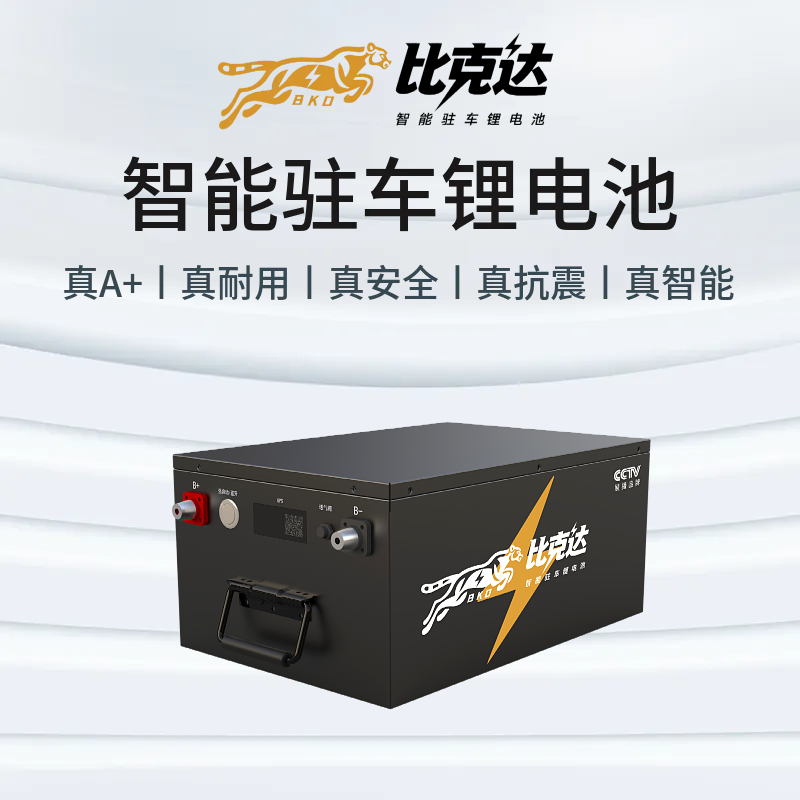 大容量塑胶壳货车叉车驻车空调磷酸铁锂蓄电池 定制批发 耐高温 比克达