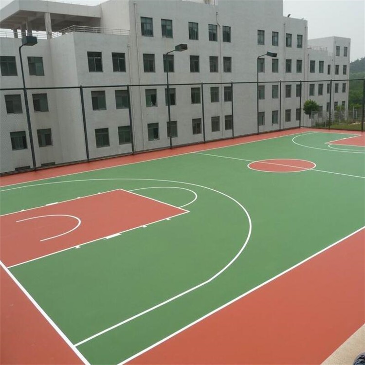 户外硅PU篮球场 塑胶球场地面
