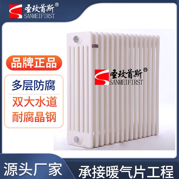 圣玫首斯壁挂式散热器4分管径30㎡适用 美观耐用黑色静电喷塑