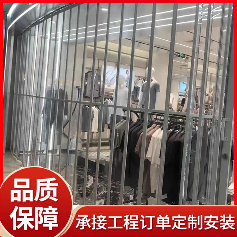 铝合金卷帘门 腾硕 商场遥控 电动卷闸门 美容店 透明透视水晶门