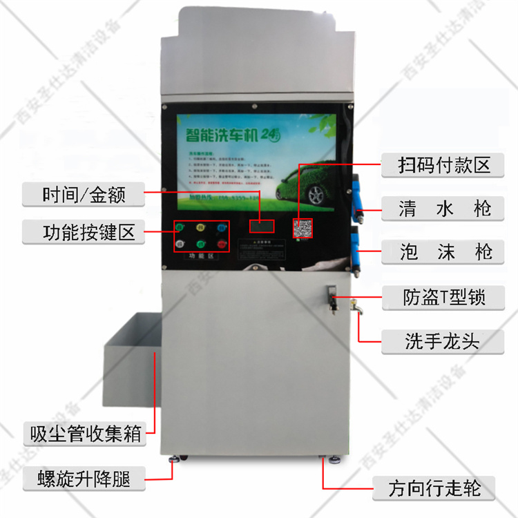 自助洗车机全自动一体洗车机智能24小时商用全自动超高压洗车机