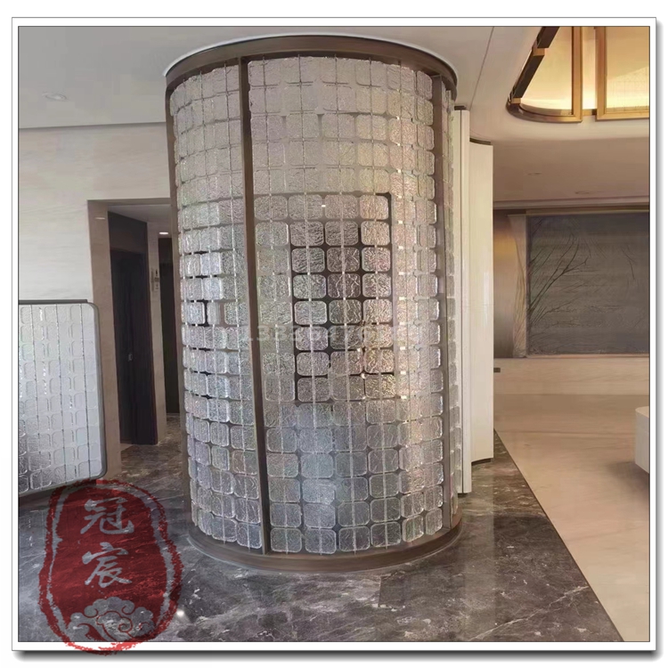 酒店装饰仿古铜铝板雕刻屏风双面浮雕铝艺雕刻屏风厂家实物效果图