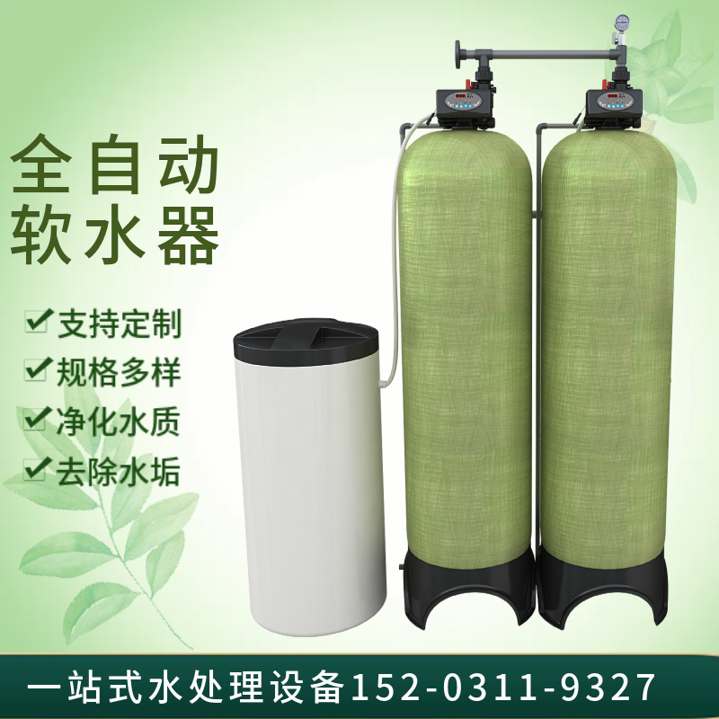 工厂除水垢软化水设备  单阀双罐软水器 钠离子交换器 双鸭山