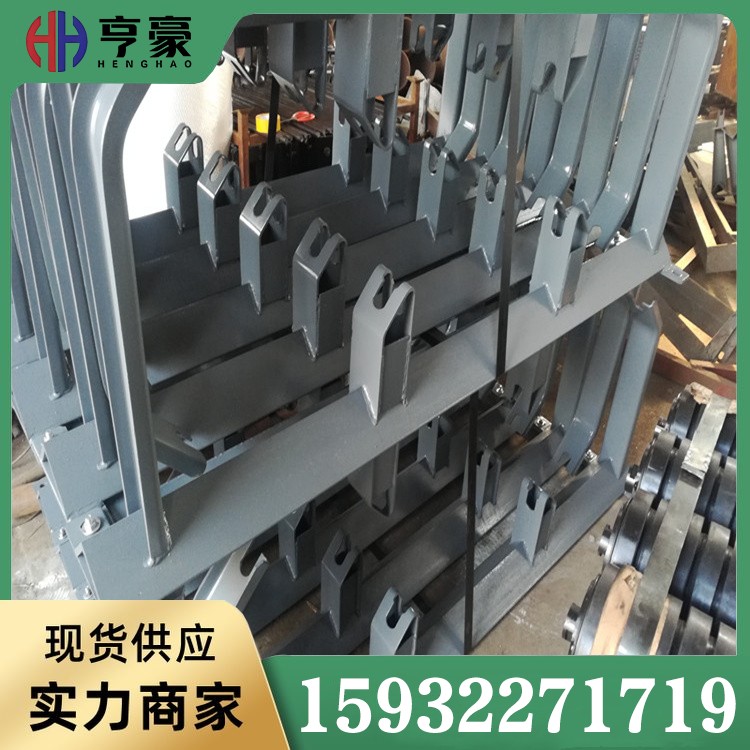 皮带机缓冲托辊支架 螺旋托辊支架