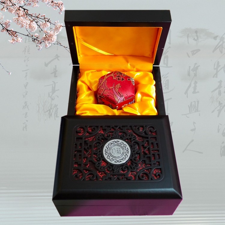 药丸礼盒包装带孔木盒