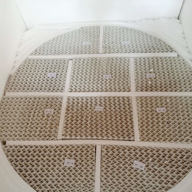 陶瓷波纹板规整填料 吸收塔冷却洗涤塔用耐高温陶瓷填料