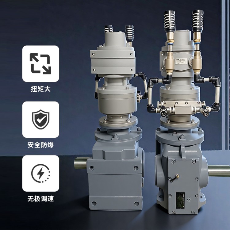 选配款德斯威气动减速机 叶片式减速气动马达 带刹车器 响应快