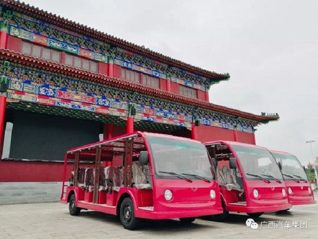 丽江汽油观光车五菱品牌厂家售价，10座适用于景区度假区酒店