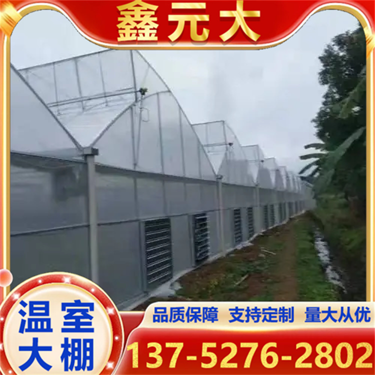 反季节西瓜种植农用连栋薄膜、玻璃智能温室大棚骨架